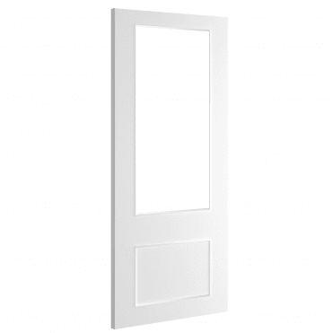White Primed Sandringham Bevelled Glaze Internal Door