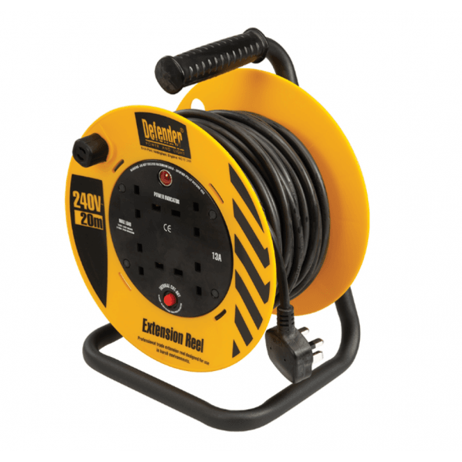 Defender Cable Reel - 1.25mm2 20m 4 Way 13A 230V
