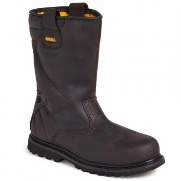 Brown Welted Rigger Boot- Safety Boots Steel Toe Cap & Midsole Leather