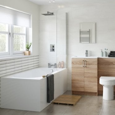 1810mm x 810mm One-Piece Bath Panel - White Gloss