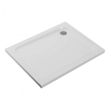 2Go 1200x700mm Rectangular 45mm Low Profile Shower Tray & Waste - White