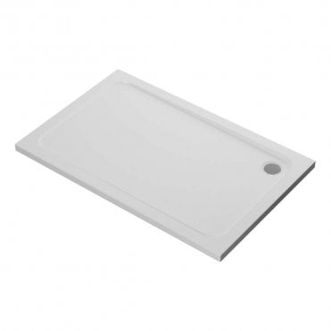 2Go 1400x800mm Rectangular 45mm Low Profile Shower Tray & Waste - White