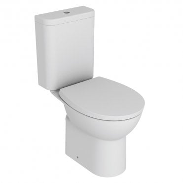 2Go Boxed Close Coupled Rimless Toilet Pack & Soft Close Seat