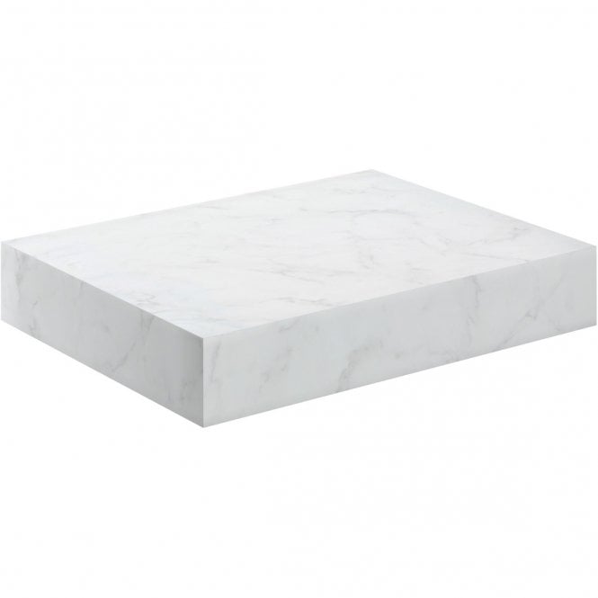 Dove Bathrooms Adder 600mm Wall Hung Basin Shelf - White Marble