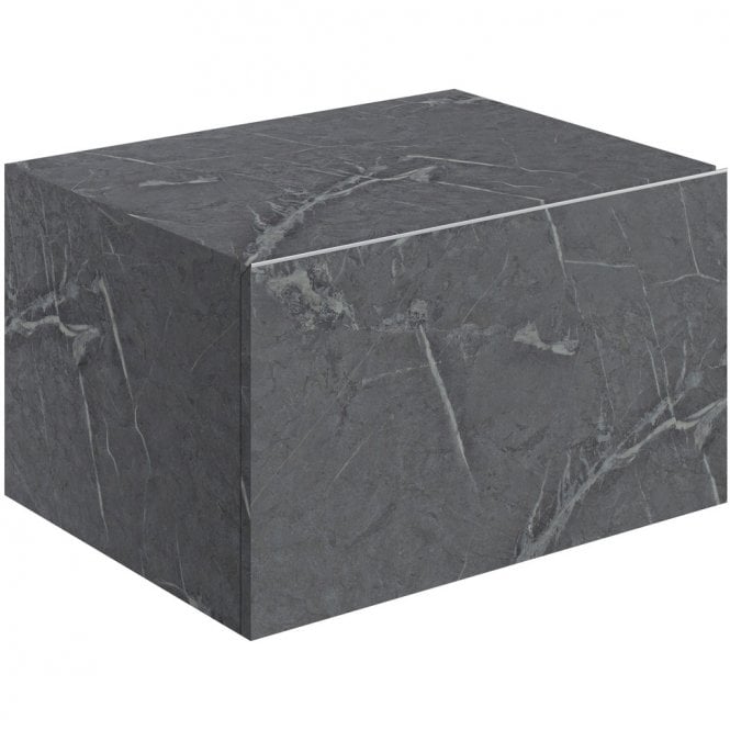 Dove Bathrooms Adder 600mm Wall Hung Storage Drawer - Grey Marble