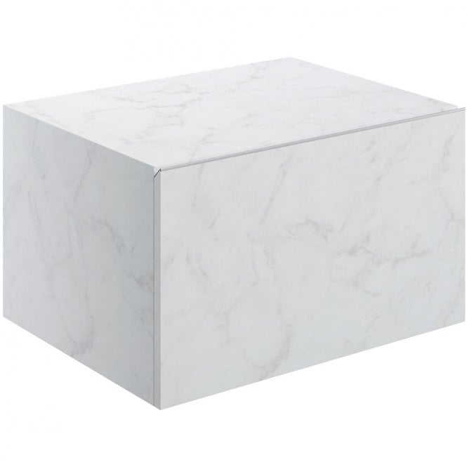 Dove Bathrooms Adder 600mm Wall Hung Storage Drawer - White Marble