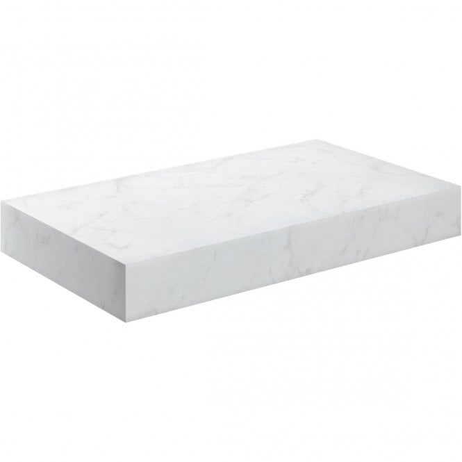 Dove Bathrooms Adder 800mm Wall Hung Basin Shelf - White Marble