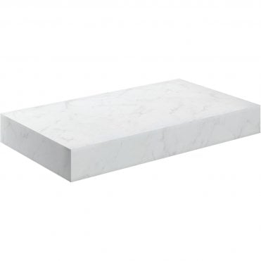 Adder 800mm Wall Hung Basin Shelf - White Marble