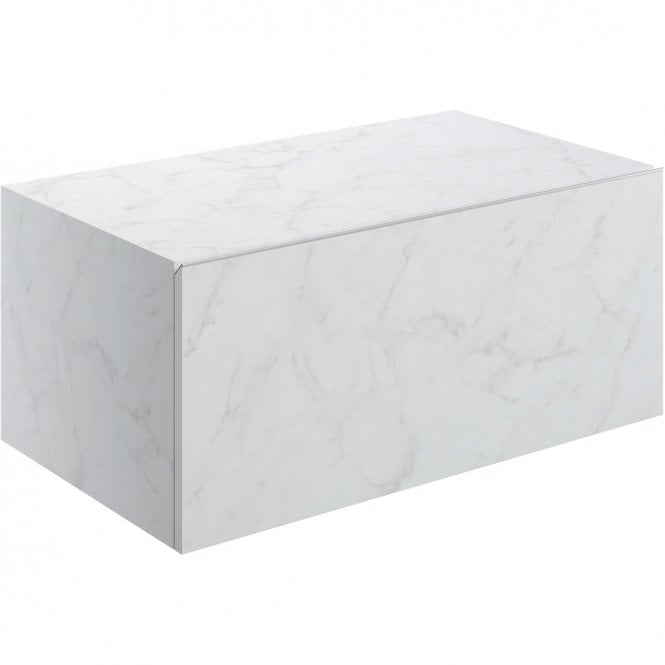Dove Bathrooms Adder 800mm Wall Hung Storage Drawer - White Marble