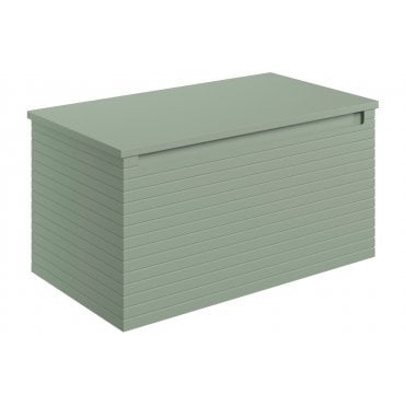 Aire 810mm Wall Hung 1 Drawer Unit & Worktop - Matt Willow Green