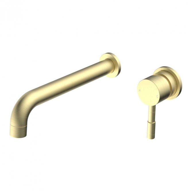 Dove Bathrooms Anna 220mm Wall Mounted Basin Mixer - Brushed Brass