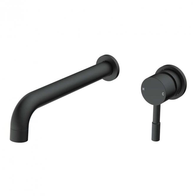 Dove Bathrooms Anna 220mm Wall Mounted Basin Mixer - Matt Black