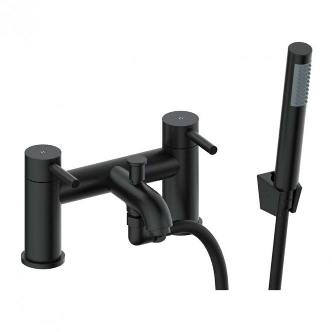 Dove Bathrooms Anna Bath Shower Mixer & Bracket - Matt Black