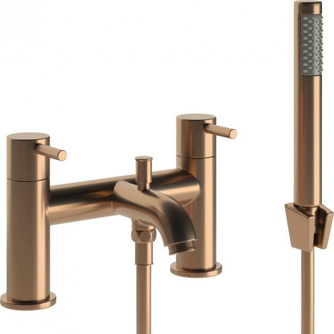Dove Bathrooms Anna Bath/Shower Mixer & Wall Bracket - Brushed Bronze