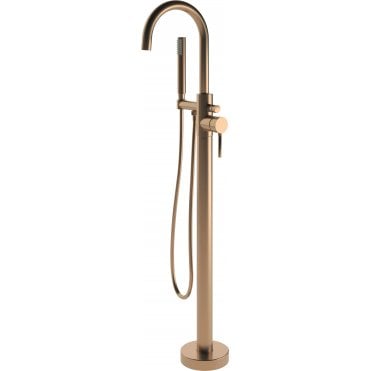 Anna Floor Standing Bath/Shower Mixer - Brushed Bronze