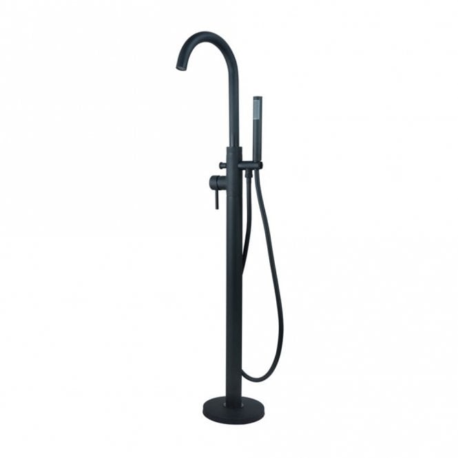 Dove Bathrooms Anna Floor Standing Bath Shower Mixer - Matt Black