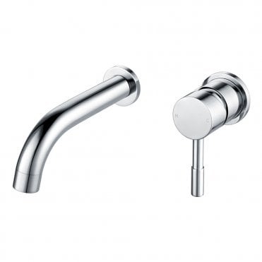 Anna Wall Mounted Basin Mixer Tap - Chrome