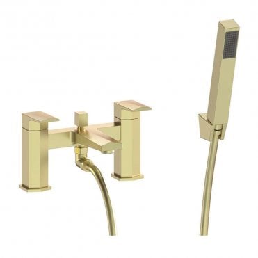 Arlo Bath Shower Mixer & Bracket - Brushed Brass