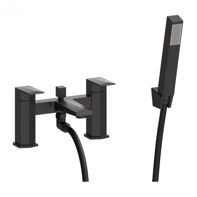 Dove Bathrooms Arlo Bath Shower Mixer & Bracket - Matt Black