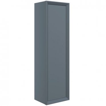Austin 345mm Wall Hung 1 Door Tall Storage Unit - Matt Storm Blue