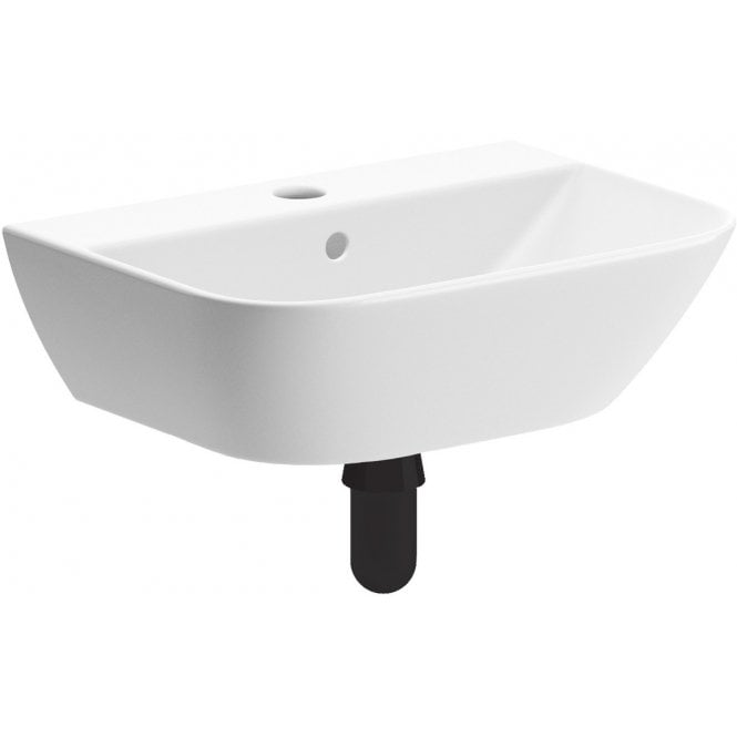 Dove Bathrooms Austin 450x320mm 1TH Cloakroom Basin & Black Bottle Trap