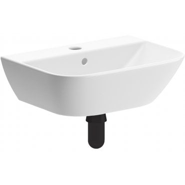Austin 450x320mm 1TH Cloakroom Basin & Black Bottle Trap