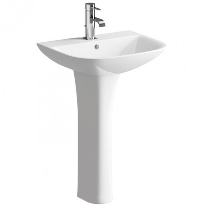 Dove Bathrooms Austin 560x450mm 1TH Basin & Full Pedestal (Boxed)