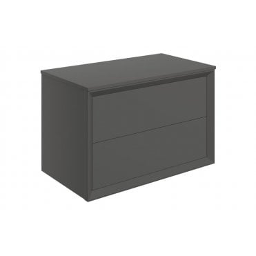 Austin 800mm Wall Hung 2 Drawer Vanity Unit & Top - Matt Clay