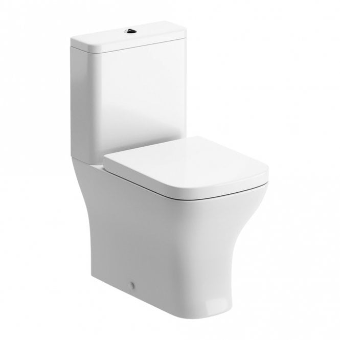 Dove Bathrooms Austin Short Projection Close Coupled Fully Shrouded WC & Wrapover Soft Close Seat