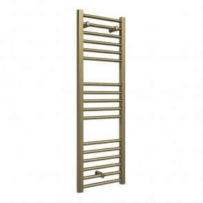 Azura 1200mm x 400mm Brushed Brass Straight Heated Ladder Rail