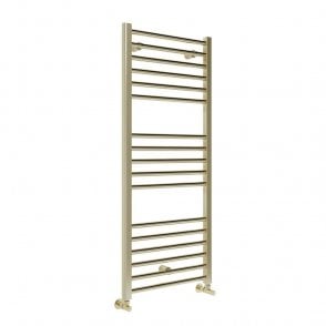 Azura 1200mm x 500mm Brushed Brass Straight Heated Ladder Rail