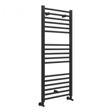 Azura 1200mm x 500mm Matt Black Straight Heated Ladder Rail
