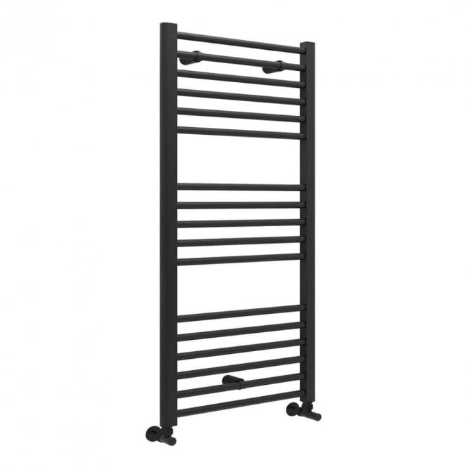 Dove Bathrooms Azura 1200mm x 600mm Matt Black Straight Heated Ladder Rail