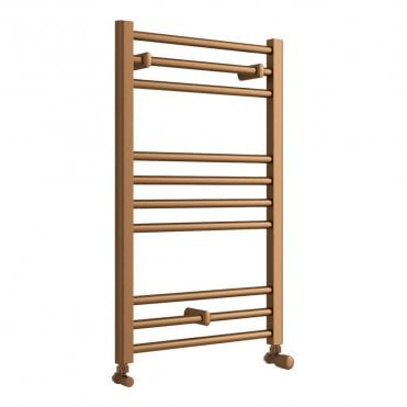 Azura 800mm x 500mm Brushed Bronze Straight Heated Ladder Rail