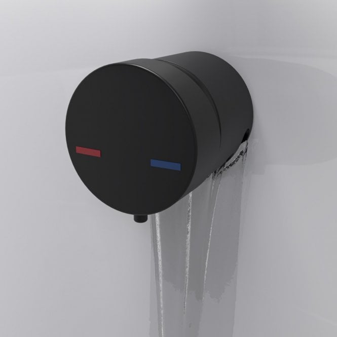 Dove Bathrooms Bath Overflow Filler with Integrated Valve - Black