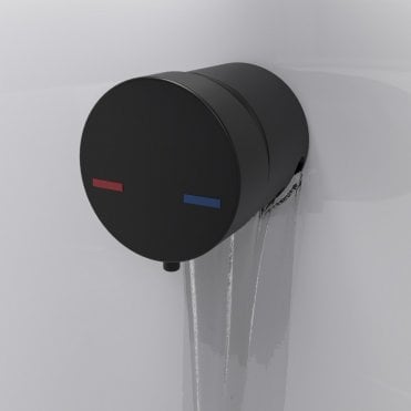 Bath Overflow Filler with Integrated Valve - Black