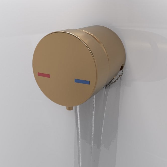 Dove Bathrooms Bath Overflow Filler with Integrated Valve - Brushed Bronze
