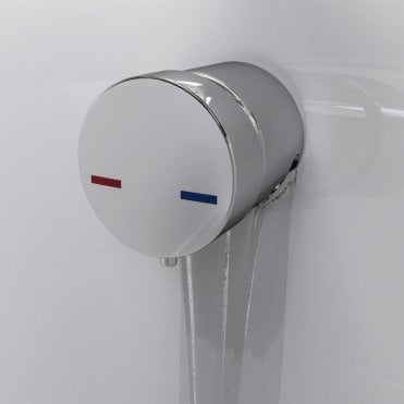 Bath Overflow Filler with Integrated Valve - Chrome