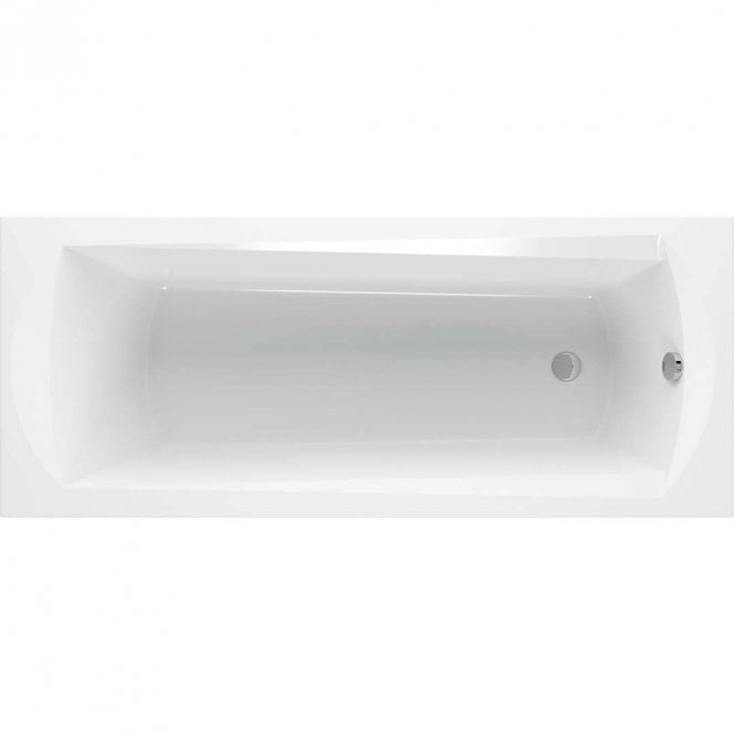 Dove Bathrooms Batten D Shape 1700mm x 700mm 2TH Single Ended Bath with Legs
