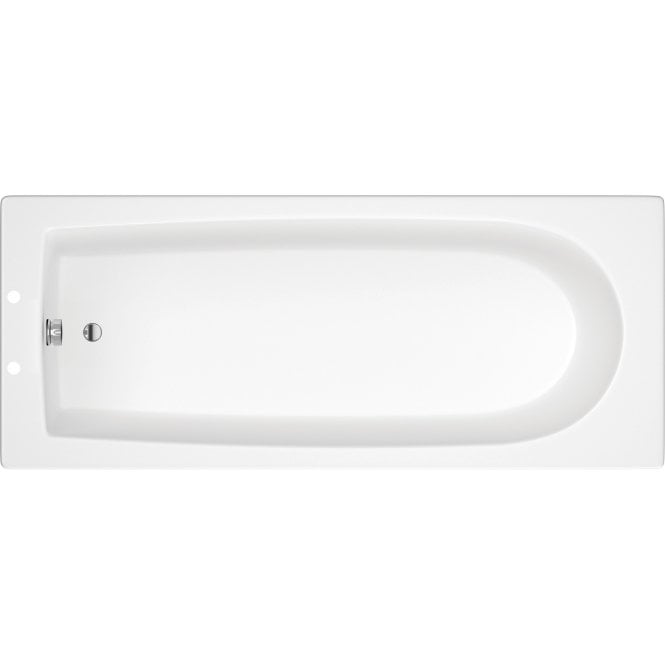 Dove Bathrooms Batten D Shape Supercast 1700mm x 700mm 2TH Single Ended Bath with Legs