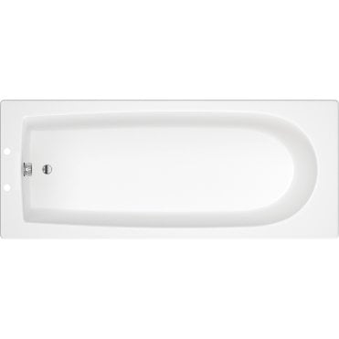 Batten D Shape Supercast 1700mm x 700mm 2TH Single Ended Bath with Legs