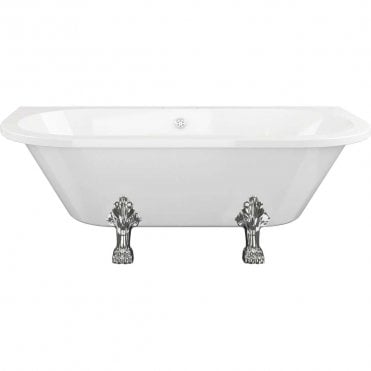Belmond Freestanding Back To Wall 1700mm x 800mm 2TH Bath with Feet - White