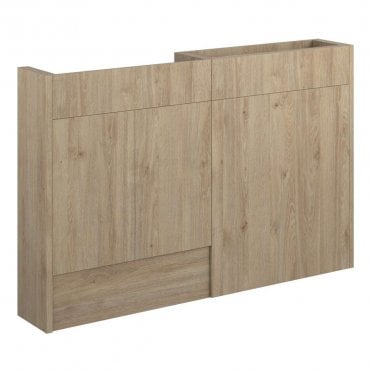 Blake 1236mm Slim Basin & WC Unit Pack - Havana Oak (Grey Cabinet)