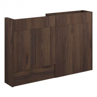 Blake 1236mm Slim Basin & WC Unit Pack - Warm Walnut (Oak Cabinet)