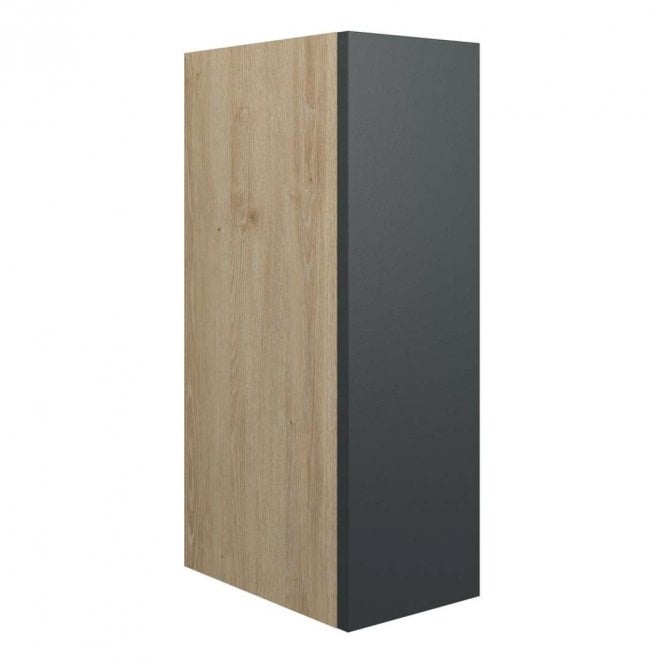 Dove Bathrooms Blake 200mm Standard Toilet Roll Unit - Matt Graphite Grey (Oak Cabinet)