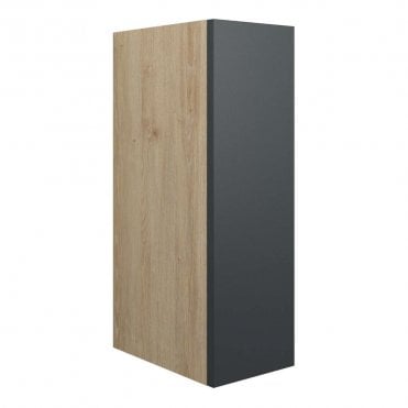 Blake 200mm Standard Toilet Roll Unit - Matt Graphite Grey (Oak Cabinet)