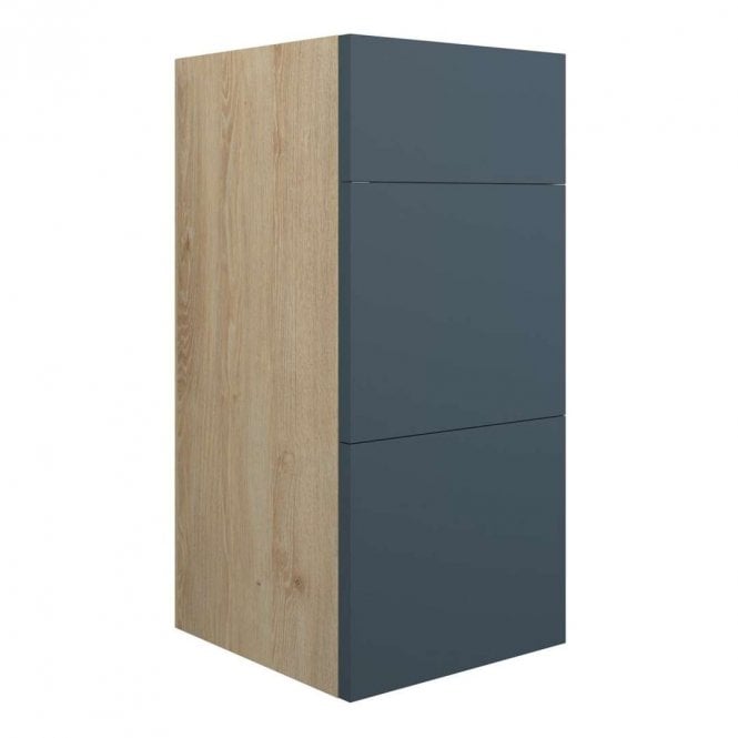 Dove Bathrooms Blake 300mm Standard 3 Drawer Unit - Matt Arley Blue (Oak Cabinet)