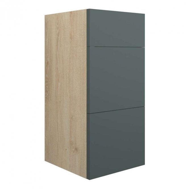 Dove Bathrooms Blake 300mm Standard 3 Drawer Unit - Matt Green (Oak Cabinet)