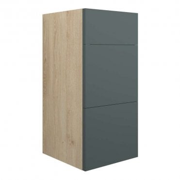 Blake 300mm Standard 3 Drawer Unit - Matt Green (Oak Cabinet)