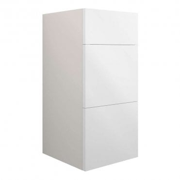 Blake 300mm Standard 3 Drawer Unit - White Gloss (Grey Cabinet)